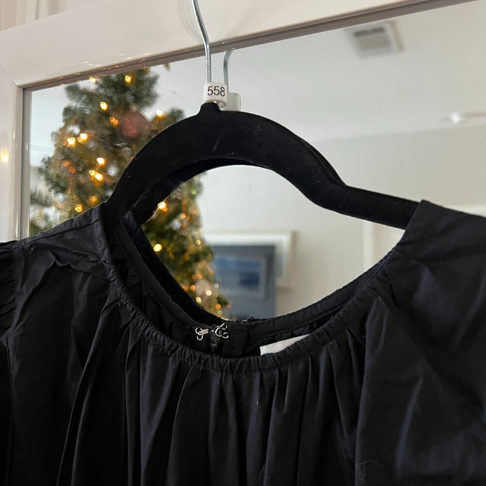 FAITHFULL THE BRAND Alessandria Cotton Midi-dress In Plain Black - Picture 5 of 7